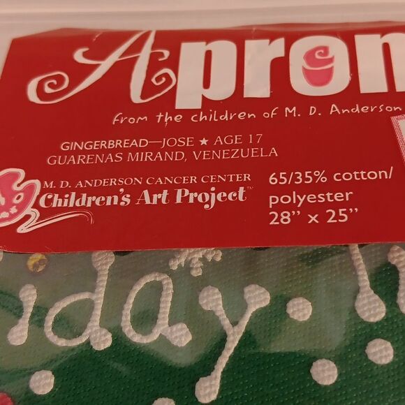 Green Gingerbread "Sweet Holiday Treat Adult Christmas Apron - Picture 5 of 6